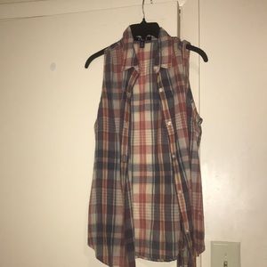 Button down tank top